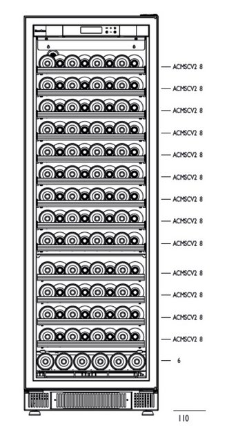 Встраиваемый монотемпературный винный шкаф EuroCave V-259 K-800024-L (preview 3)