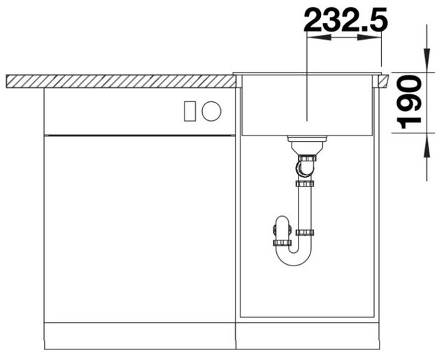 Мойка BLANCO DALAGO 45 Silgranit черный, клапан-автомат (фото 8) Мойка BLANCO DALAGO 45 Silgranit черный, клапан-автомат (preview 8)