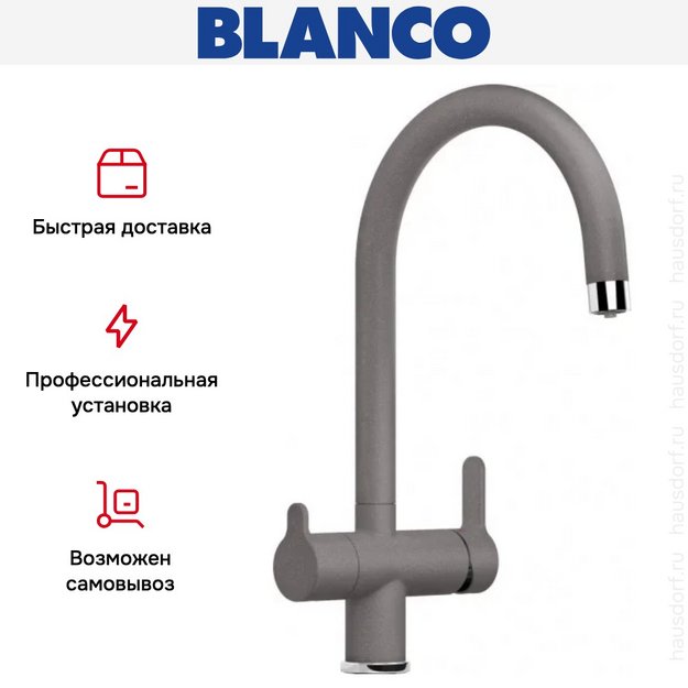 Смеситель Blanco TRIMA 526265 Silgranit алюметаллик (preview 5)