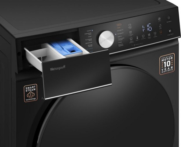 Стиральная машина Weissgauff WMD 61211 D Inverter Steam Matt Black (preview 7)