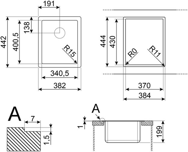 Мойка Smeg VFU34SFR (фото 3) Мойка Smeg VFU34SFR (preview 3)