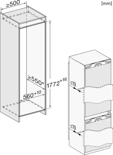 Встраиваемый холодильник Miele KFN 7774 D с дефектом на корпусе, с витрины (preview 13)
