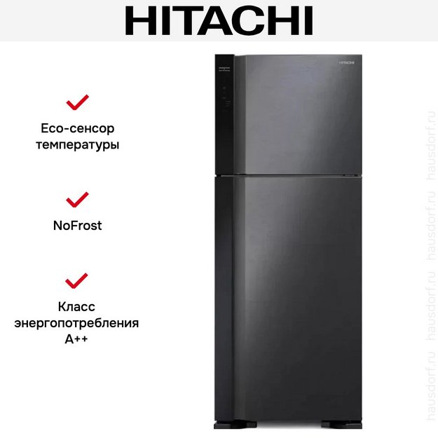Холодильник Hitachi HRTN7489DFBBKCS (preview 4)