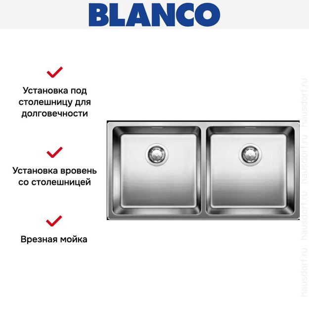 Мойка Blanco Andano 400/400-IF нержавеющая сталь (preview 5)
