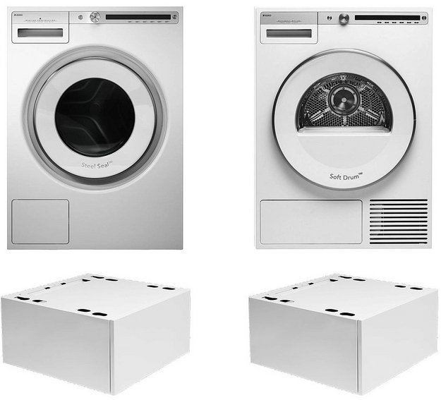 Asko Logic 19 (стиральная машина W4086C.W/3 + сушильная машина T408HD.W + напольный ящик HPS5323W (2 шт)) (фото 1) Asko Logic 19 (стиральная машина W4086C.W/3 + сушильная машина T408HD.W + напольный ящик HPS5323W (2 шт)) (preview 1)
