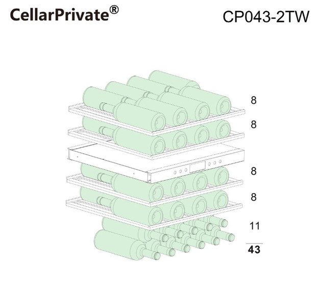 Встраиваемый под столешницу винный шкаф CellarPrivate CP043-2TW (фото 8) Встраиваемый под столешницу винный шкаф CellarPrivate CP043-2TW (preview 8)