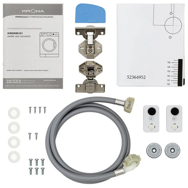 Встраиваемая стирально-сушильная машина KRONA DARRE 1400 7/5K WHITE (preview 11)