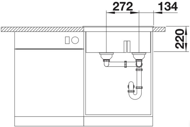 Мойка BLANCO PLEON 6 Split Silgranit черный (preview 6)