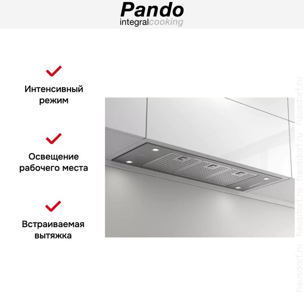 Встраиваемая вытяжка Pando EVO/580.11 INOX V.850 SEC (фото 6) Встраиваемая вытяжка Pando EVO/580.11 INOX V.850 SEC (preview 6)