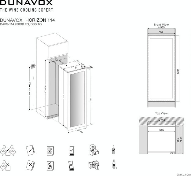 Встраиваемый винный шкаф Dunavox DAVG-114.288DC.TO (фото 5) Встраиваемый винный шкаф Dunavox DAVG-114.288DC.TO (preview 5)
