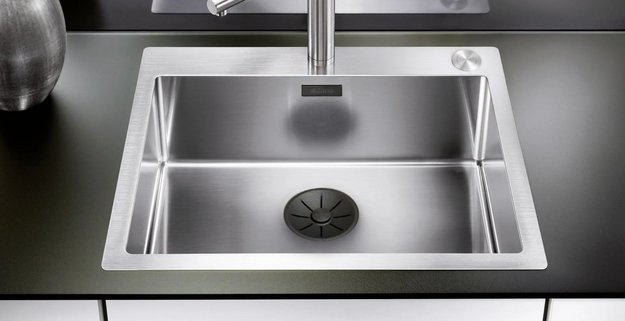 Отводная арматура Blanco InFino® с переливом черный матовый две чаши 239979 (preview 2)