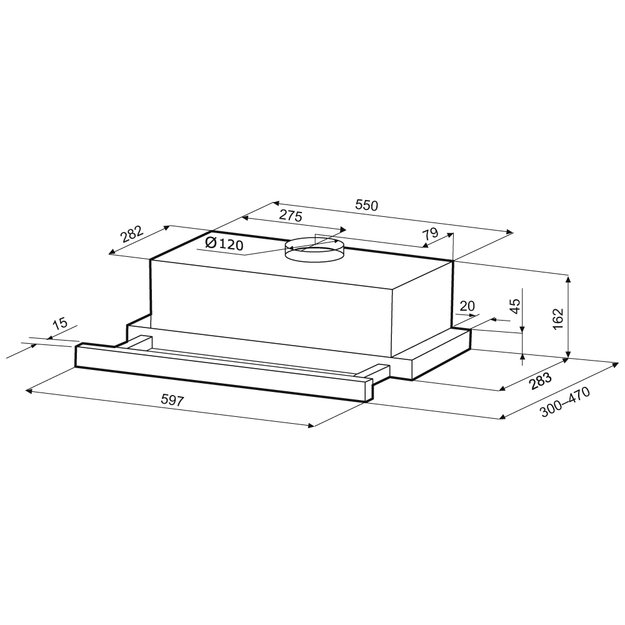 Встраиваемая вытяжка Krona KAMILLA T 600 WHITE (1 мотор) (preview 15)