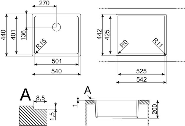 Мойка Smeg VFU50SFR (preview 3)
