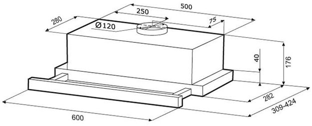 Вытяжка Krona KAMILLA 600 E2M white (preview 15)