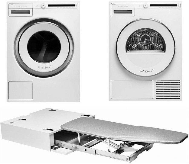 Asko Classic 3 (стиральная машина W2084.W/3 + сушильная машина T208C.W + гладильная доска HI1153W) (preview 1)