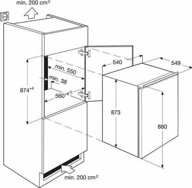 Встраиваемый холодильник Electrolux LRB2AE88S (фото 4) Встраиваемый холодильник Electrolux LRB2AE88S (preview 4)