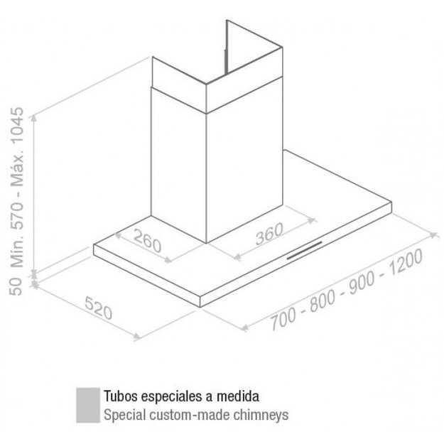 Вытяжка Pando P-401/90 IX V.850 SEC 230/50 (preview 3)