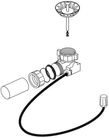 Набор доукомплетации клапаном-автоматом с круглой ручкой для Blanco Panor 118979 (preview 1)