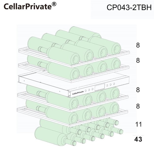 Встраиваемый под столешницу винный шкаф CellarPrivate CP043-2TBH (фото 12) Встраиваемый под столешницу винный шкаф CellarPrivate CP043-2TBH (preview 12)