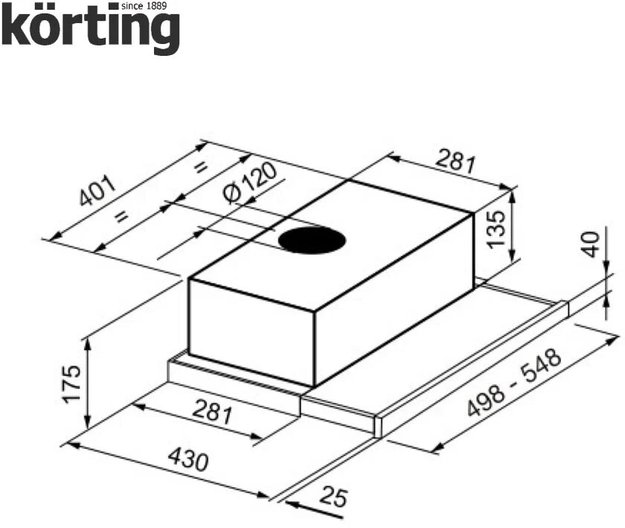 Встраиваемая вытяжка Korting KHP 5211 X (preview 5)
