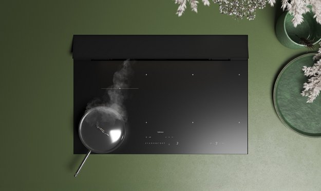 Варочная панель с вытяжкой Falmec BRERA 75 VETRO NERO (preview 3)