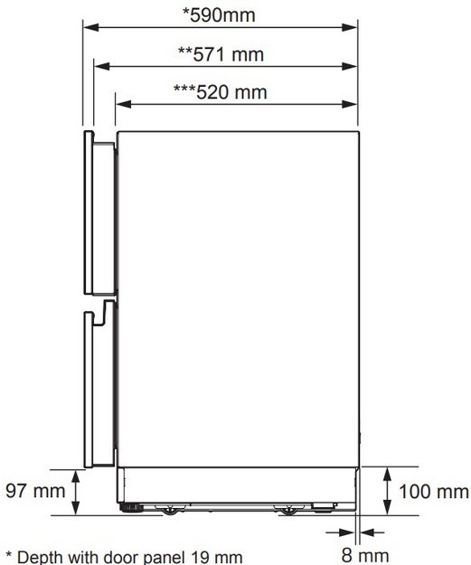 Встраиваемый под столешницу конвертируемый холодильник Signature Kitchen Suite SKSUD2402E (preview 4)