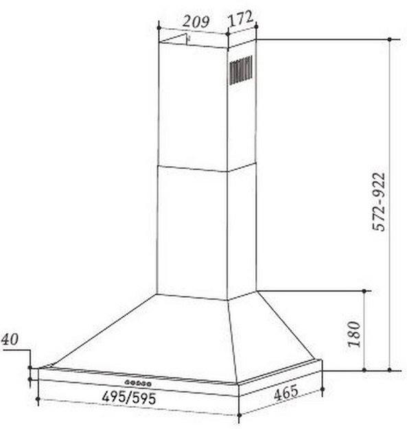 Кухонная вытяжка MAUNFELD Line T 60 нержавеющая сталь (preview 5)