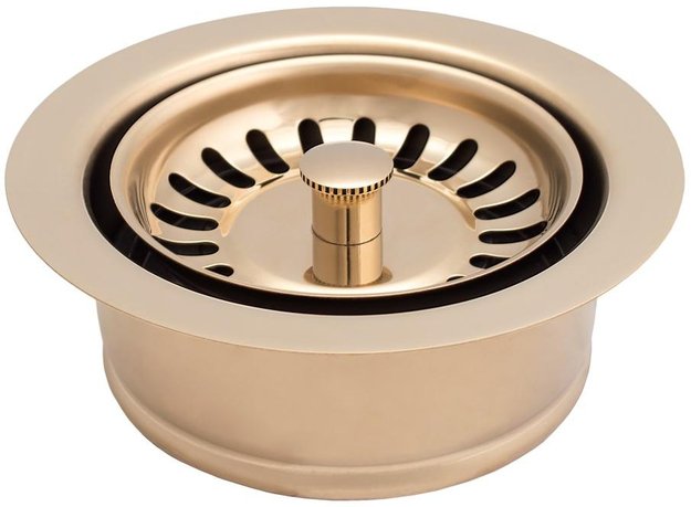 Металлическая горловина с ситечком для вставки Bone Crusher LB9143+LB9138 матовое золото (preview 1)