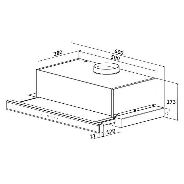 Встраиваемая вытяжка с выдвижным экраном Korting KHP 6670 GN (preview 4)