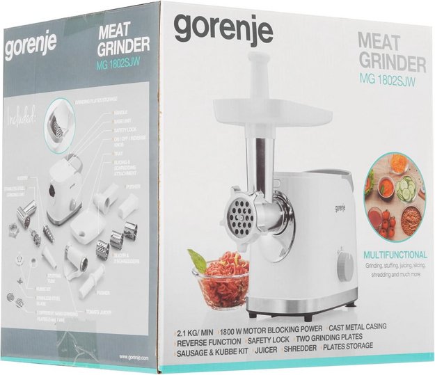 Мясорубка Gorenje MG1802SJW (фото 16) Мясорубка Gorenje MG1802SJW (preview 16)