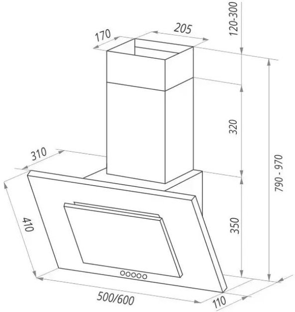 Кухонная вытяжка MAUNFELD Tower C 60 слоновая кость (фото 9) Кухонная вытяжка MAUNFELD Tower C 60 слоновая кость (preview 9)