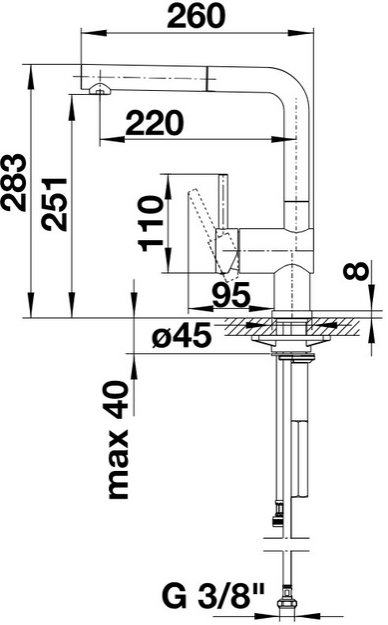 Смеситель Blanco LINUS-S 526148 Silgranit черный (preview 4)