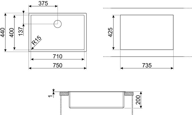 Мойка Smeg VFU71SFR (preview 3)