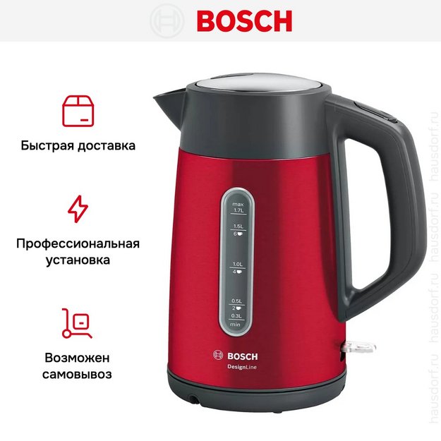 Чайник Bosch TWK4P434 (фото 10) Чайник Bosch TWK4P434 (preview 10)