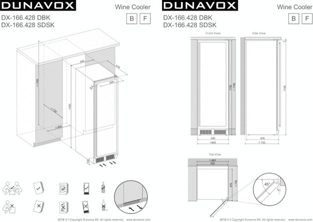 Винный шкаф Dunavox DX-166.428DCK (фото 6) Винный шкаф Dunavox DX-166.428DCK (preview 6)