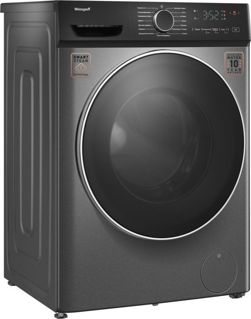 Стиральная машина Weissgauff WMD 4828 Inverter Steam Grey (preview 3)