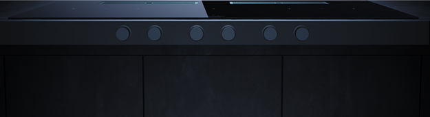 Индукционная варочная поверхность с вытяжкой Kuppersbusch с чёрными ручками KMI 12850.0 SR-S Stainless steel (preview 4)