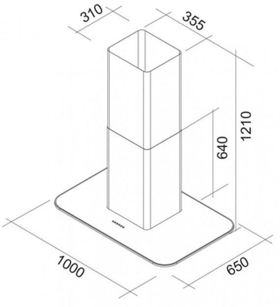 Вытяжка Falmec Vela isola 100 ix White (800) NRS (preview 2)