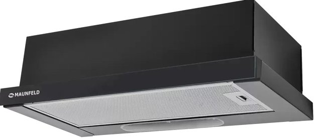 Встраиваемая кухонная вытяжка MAUNFELD VS Light Glass 60 черное стекло (preview 1)
