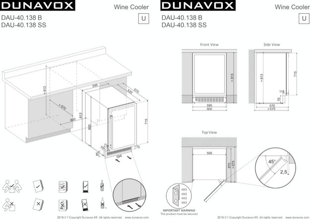 Встраиваемый винный шкаф Dunavox DAUF-40.138MB (фото 5) Встраиваемый винный шкаф Dunavox DAUF-40.138MB (preview 5)
