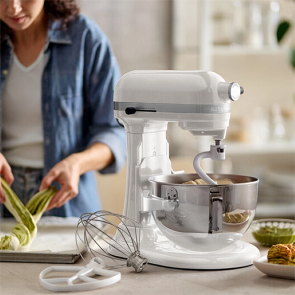 Миксер профессиональный KitchenAid Heavy Duty 5KSM55SXXEWH (фото 9) Миксер профессиональный KitchenAid Heavy Duty 5KSM55SXXEWH (preview 9)