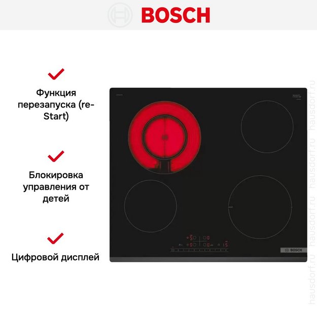 Электрическая варочная панель Bosch PKF631FP3E (preview 4)
