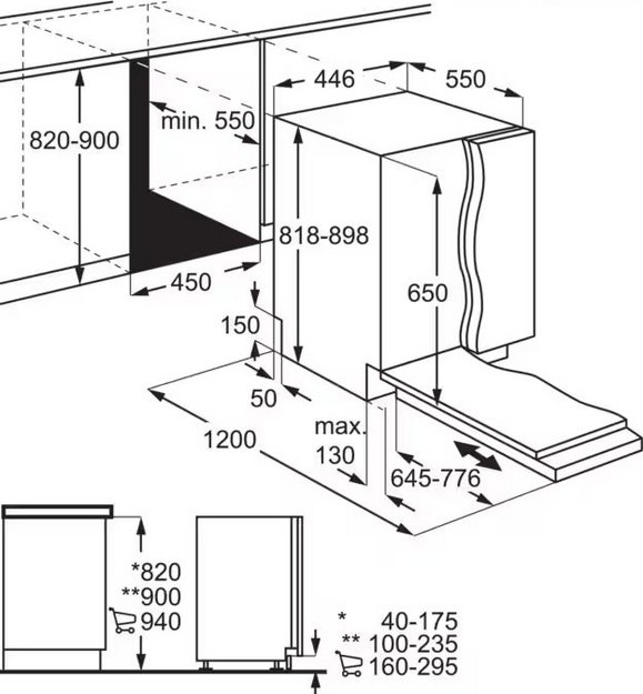 Встраиваемая посудомоечная машина Electrolux KEGB3410L (фото 3) Встраиваемая посудомоечная машина Electrolux KEGB3410L (preview 3)