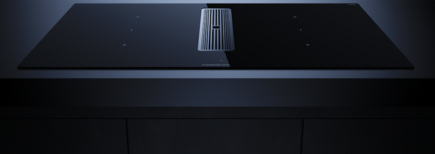 Индукционная варочная панель с вытяжкой Kuppersbusch KMI 9350.0 SR Silver Chrome (preview 2)