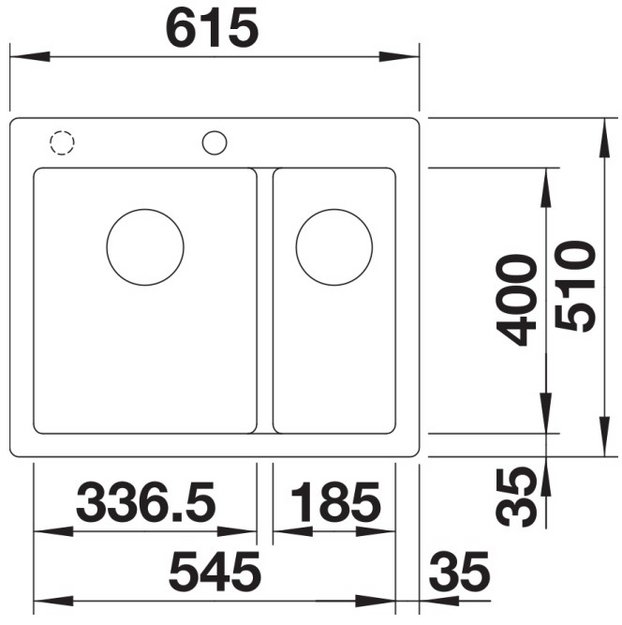 Мойка BLANCO PLEON 6 Split Silgranit черный (preview 3)