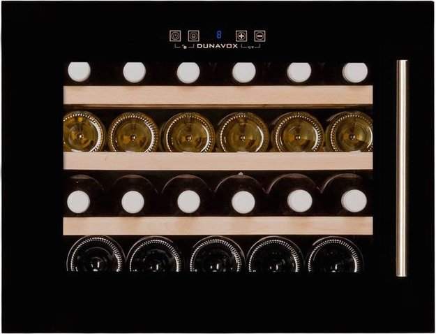 Винный шкаф Dunavox DX-24.56BBK (B) петли слева (фото 2) Винный шкаф Dunavox DX-24.56BBK (B) петли слева (preview 2)