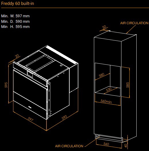 Встраиваемый шкаф шоковой заморозки Irinox Freddy 60 HF602350003 (текстурированная латунь/черный) (preview 12)