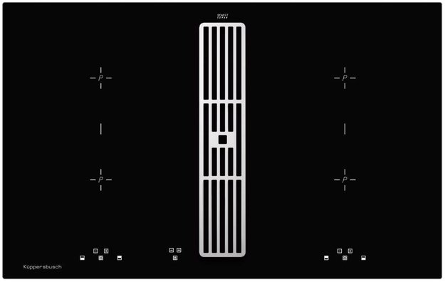 Индукционная варочная панель с вытяжкой Kuppersbusch KMI 8500.0 SR Silver Chrome (preview 1)