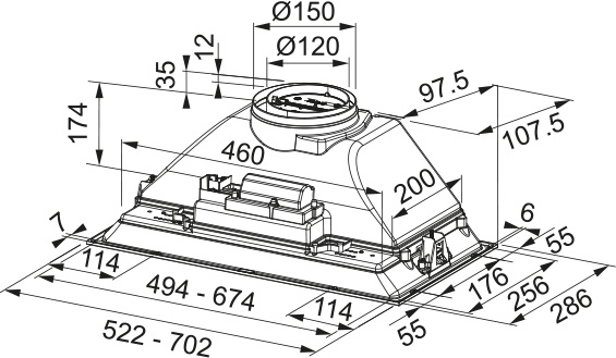 Встраиваемая вытяжка Franke FBI 705 BK (фото 8) Встраиваемая вытяжка Franke FBI 705 BK (preview 8)