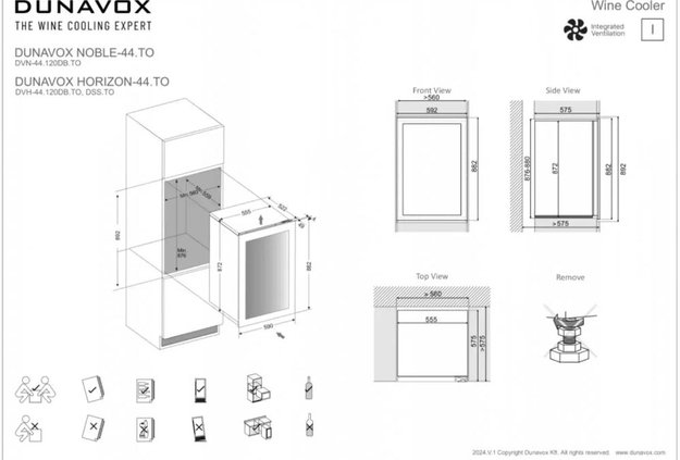 Встраиваемый винный шкаф Dunavox DVH-44.120DB.TO (preview 6)